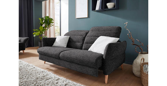 2-SITZER-SOFA in Webstoff Dunkelgrau - Eiche Bianco/Dunkelgrau, Design, Holz/Textil (192-220/85-106/98-112cm) - Dieter Knoll