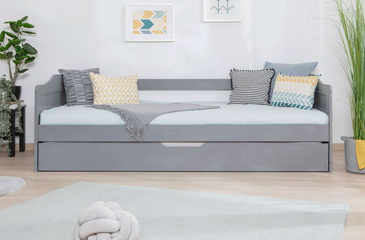 AUSZIEHBETT 90/200 cm gris clair  - gris clair, Modern, bois (90/200cm) - MID.YOU