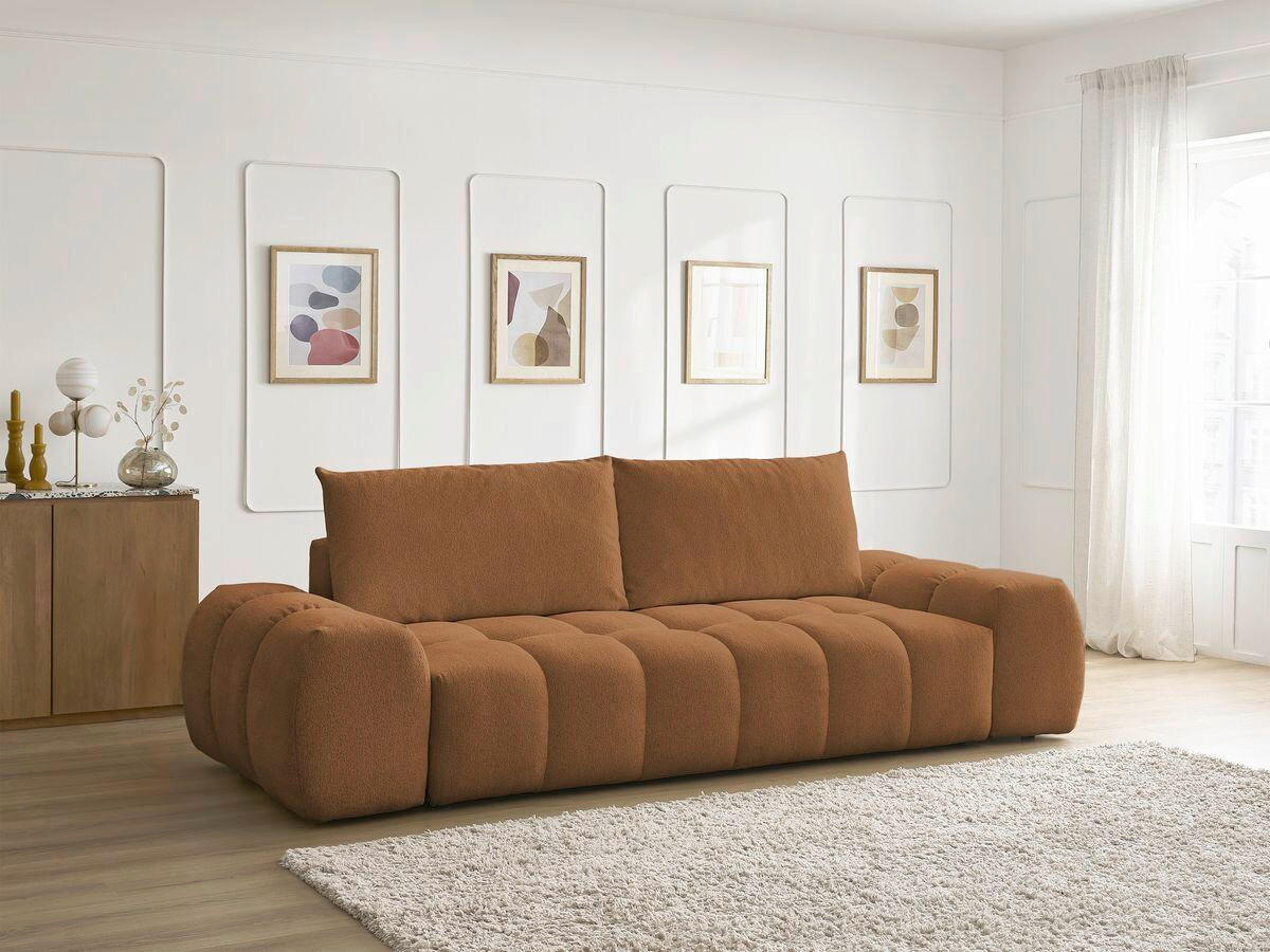 SCHLAFSOFA Flachgewebe Orange  - Schwarz/Orange, MODERN, Kunststoff/Textil (278/115/90cm) - Livetastic