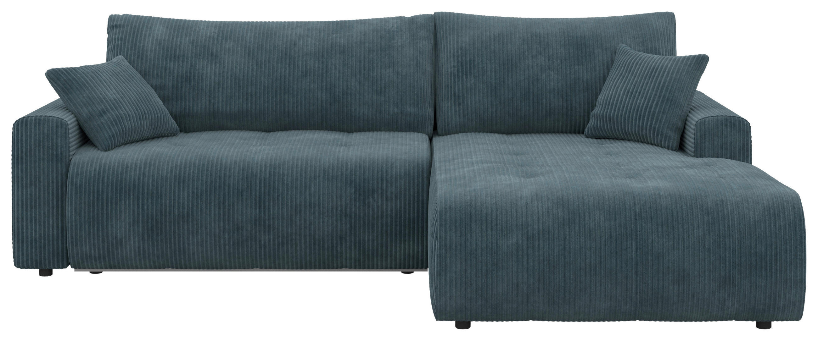 ECKSOFA Petrol Webstoff  - Petrol/Schwarz, KONVENTIONELL, Kunststoff/Textil (270/192cm) - Carryhome