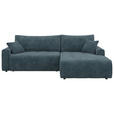 ECKSOFA  in Webstoff Petrol  - Petrol/Schwarz, KONVENTIONELL, Kunststoff/Textil (270/192cm) - Carryhome