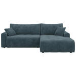 ECKSOFA in Webstoff Petrol  - Petrol/Schwarz, KONVENTIONELL, Kunststoff/Textil (270/192cm) - Carryhome