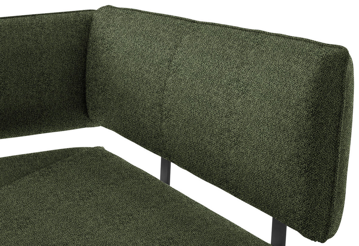ECKBANK 190/150 cm  in Schwarz, Khaki  - Khaki/Schwarz, MODERN, Textil/Metall (190/150cm) - Cantus