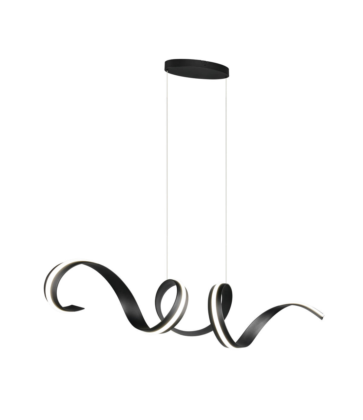 LED-HÄNGELEUCHTE 160/45/300 cm    - Schwarz/Weiß, Design, Kunststoff/Metall (160/45/300cm) - Cinque