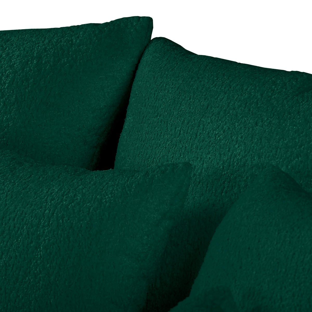 BIGSOFA Teddystoff Grün  - Schwarz/Grün, Design, Kunststoff/Textil (284/94/148cm) - Livetastic