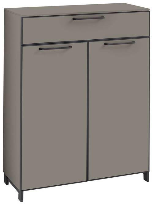 SCHUHSCHRANK 84/107/37 cm  - Fango/Anthrazit, Design, Holzwerkstoff/Metall (84/107/37cm) - Novel