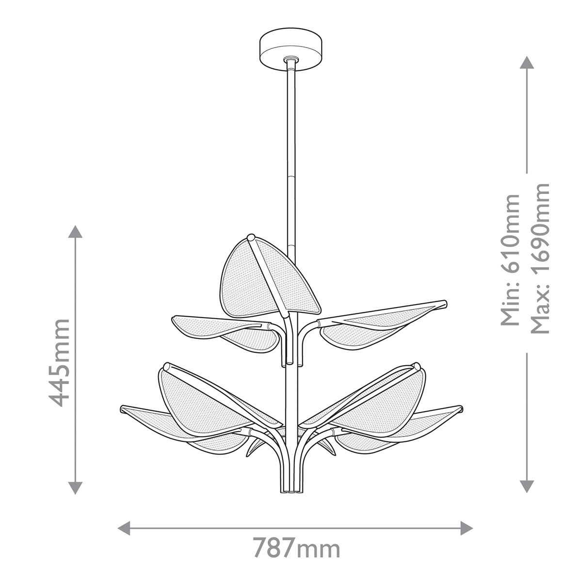 LED LUSTER  44,5/78,7 cm      Alora  - boje mjeda, Konvencionalno, metal/plastika (44,5/78,7cm) - Elstead Lighting