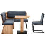 ECKBANKGRUPPE in Textil, Metall, Holzwerkstoff Anthrazit, Eichefarben  - Eichefarben/Anthrazit, KONVENTIONELL, Holzwerkstoff/Textil (130/130cm) - Cantus