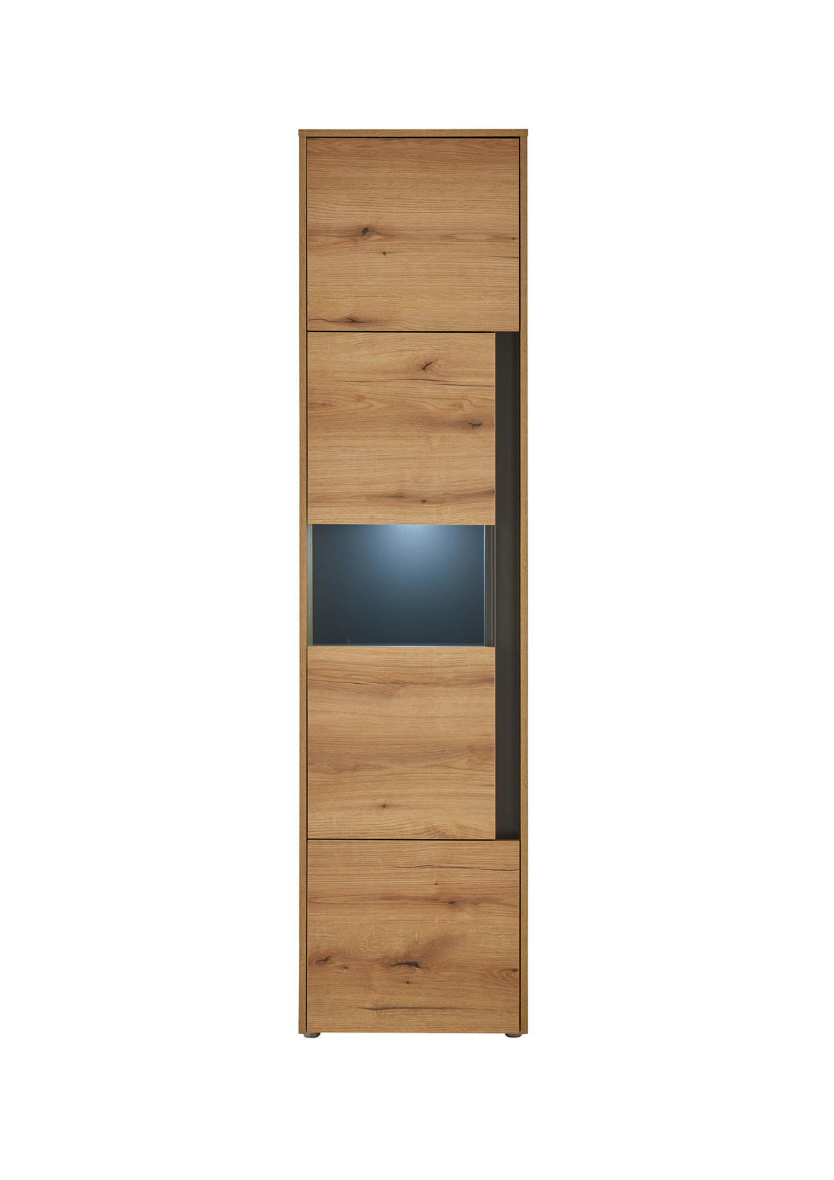 VITRINE  in Anthrazit, Eichefarben  - Eichefarben/Anthrazit, Design, Holzwerkstoff/Kunststoff (50/200/40cm) - Modante