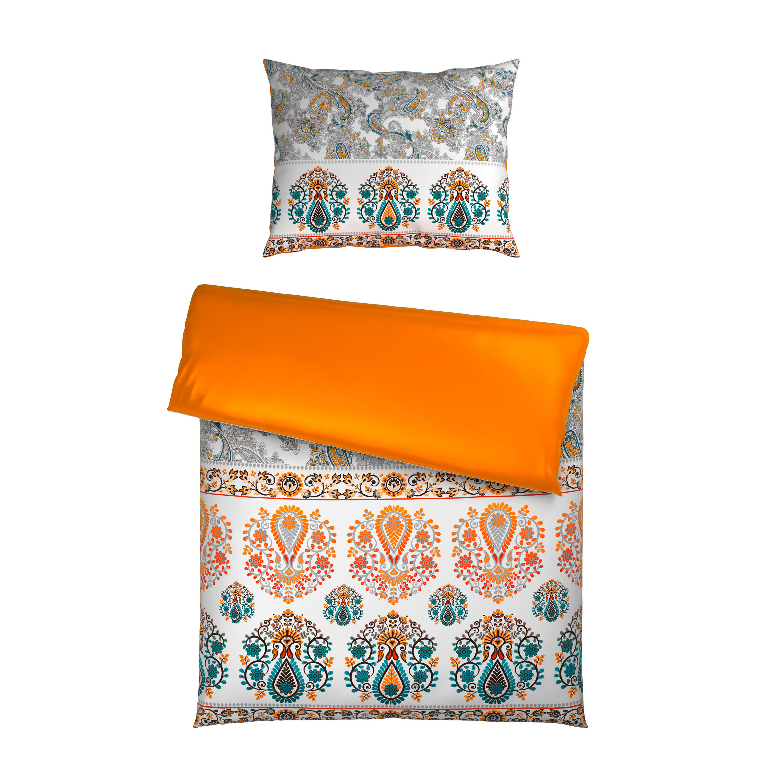 OBOUSTRANNÉ POVLEČENÍ, satén, vícebarevná, 140/200 cm - vícebarevná, Trend, textil (140/200cm) - Esposa