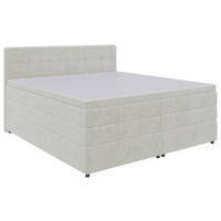 BOXSPRINGBETT 180/200 cm  in Creme  - Creme/Schwarz, Konventionell, Kunststoff/Textil (180/200cm) - Carryhome