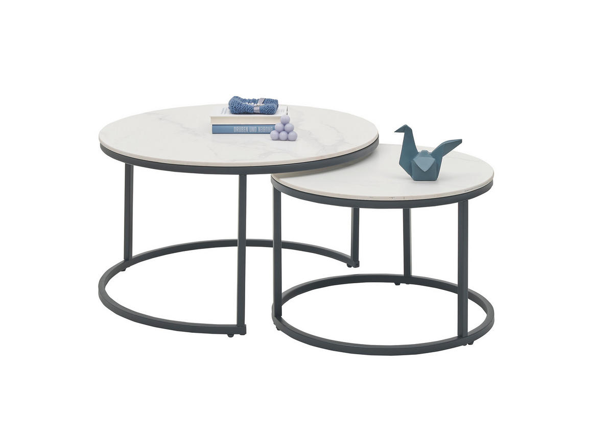 KLUB STOČIĆ  crna, bela  - bela/crna, Moderno, metal/keramika (80/42cm) - Hom`in