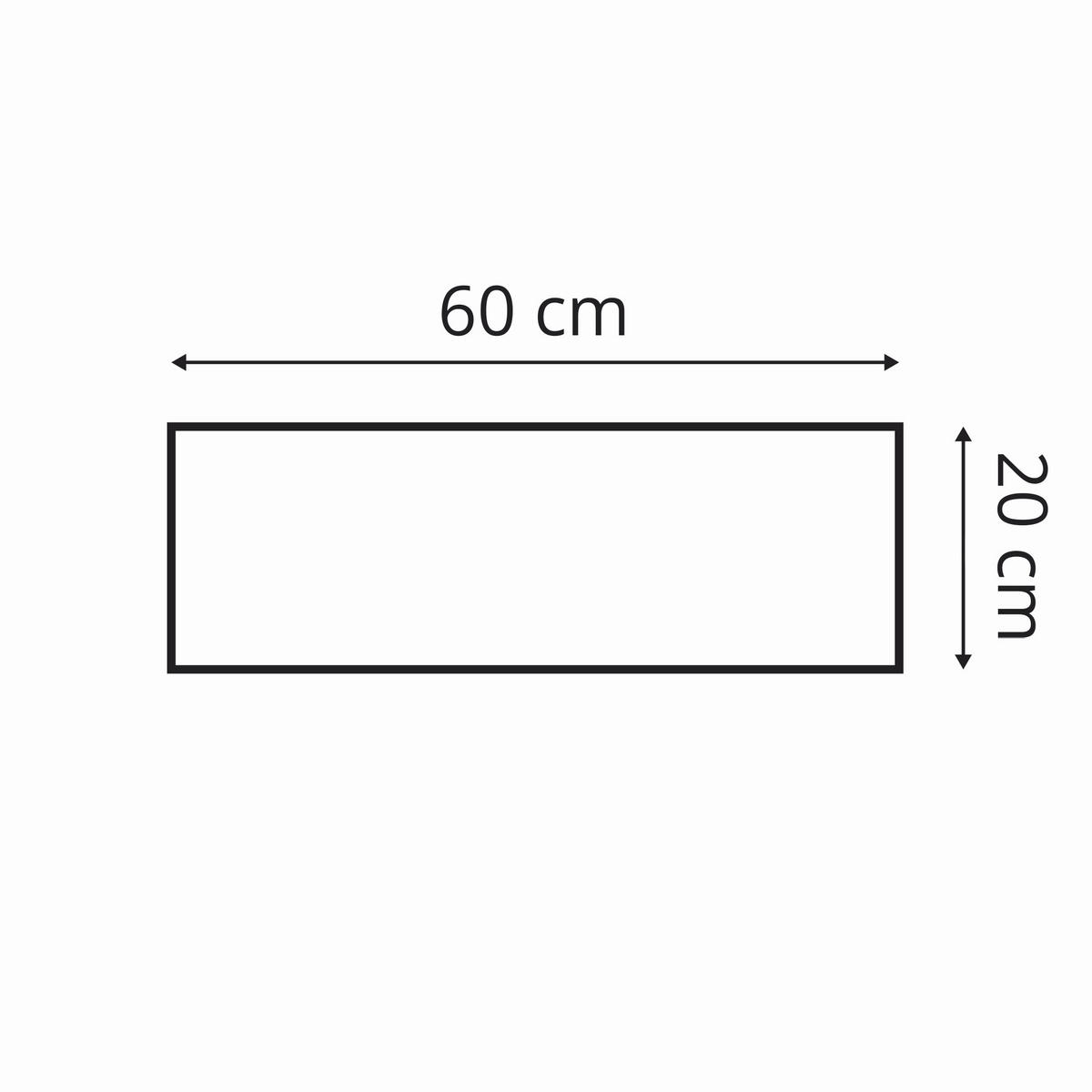 WANDPANEEL 60/20/2.5 cm  - Creme, Basics, Kunststoff/Textil (60/20/2.5cm)