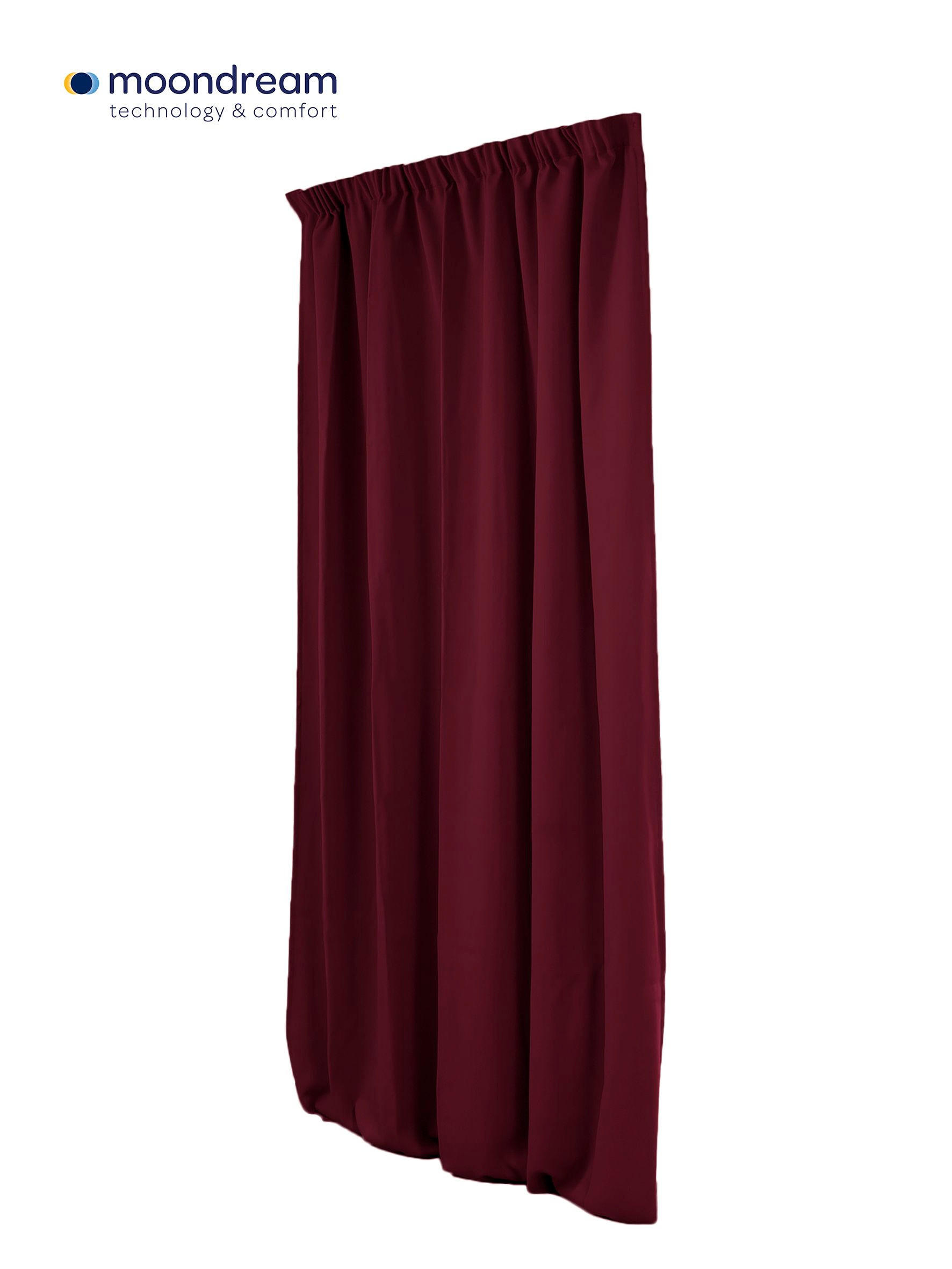 WÄRMESCHUTZVORHANG Verdunkelung  - Rot, Basics, Textil (145/260cm)