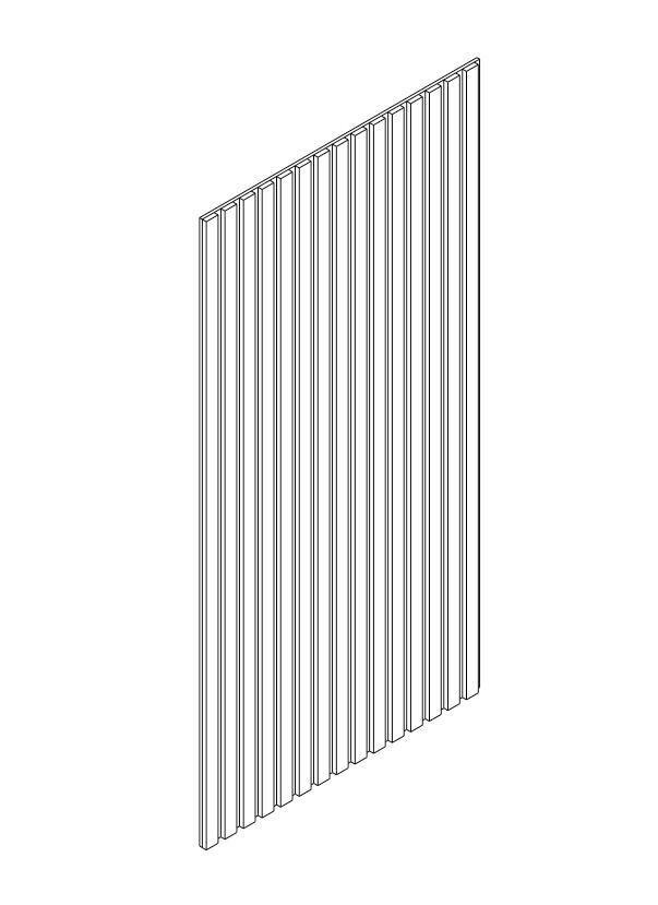 AKUSTIČNI PANEL   - crna, Design, drvni materijal/tekstil (60/120/1,5cm) - MID.YOU