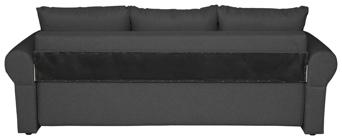 SCHLAFSOFA in Flachgewebe Grau  - Schwarz/Grau, Design, Kunststoff/Textil (235/75/90cm) - P & B