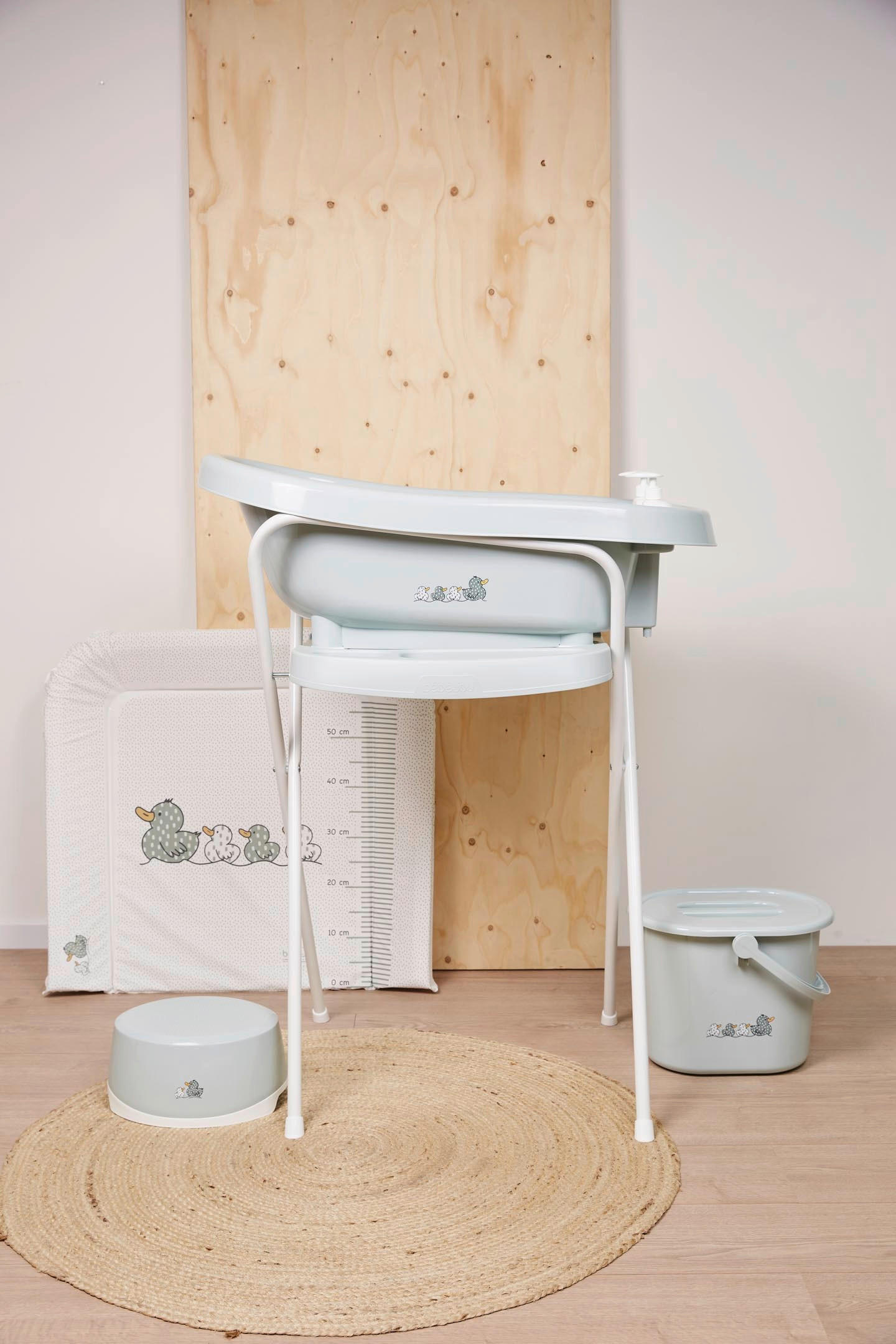 BABYBADEWANNE SEPP  - Pastellgrün, Basics, Kunststoff (86/44/32cm) - Bebe Jou