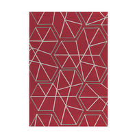FLACHWEBETEPPICH  Wohnzimmer 140/200 cm Grau, Rot rechteckig  - Rot/Grau, Basics, Textil (140/200cm) - Kayoom