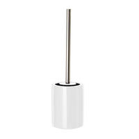 Garnitură De Perie Pentru Wc in metal  plastic   - alb/culoare crom, Basics, ceramică/plastic (11,5/40cm) - Sadena