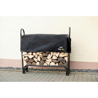 KAMINHOLZREGAL 25/118/126 cm  Metall  - Schwarz, Basics, Metall (25/118/126cm)