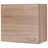 KÜCHENOBERSCHRANK 60/54,8/32 cm  in Weiß, Sonoma Eiche  - Alufarben/Weiß, KONVENTIONELL, Holzwerkstoff/Kunststoff (60/54,8/32cm) - FlexWell
