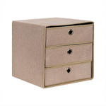 SCHUBLADENBOX    32/32/32 cm  - Beige/Grau, Basics, Karton/Textil (32/32/32cm) - Homeware