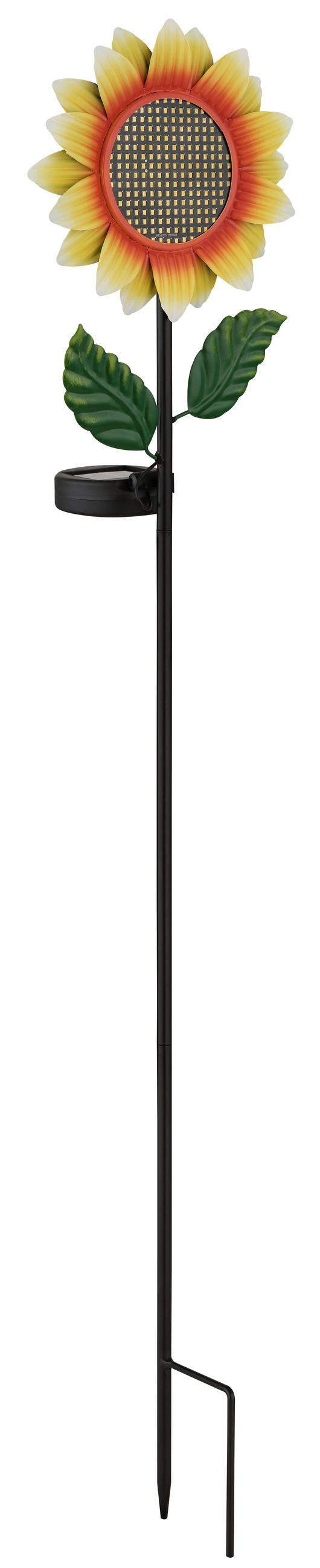 SOLARLEUCHTE Coralie 19/6/100 cm  - Gelb/Schwarz, Design, Kunststoff/Metall (19/6/100cm) - Globo
