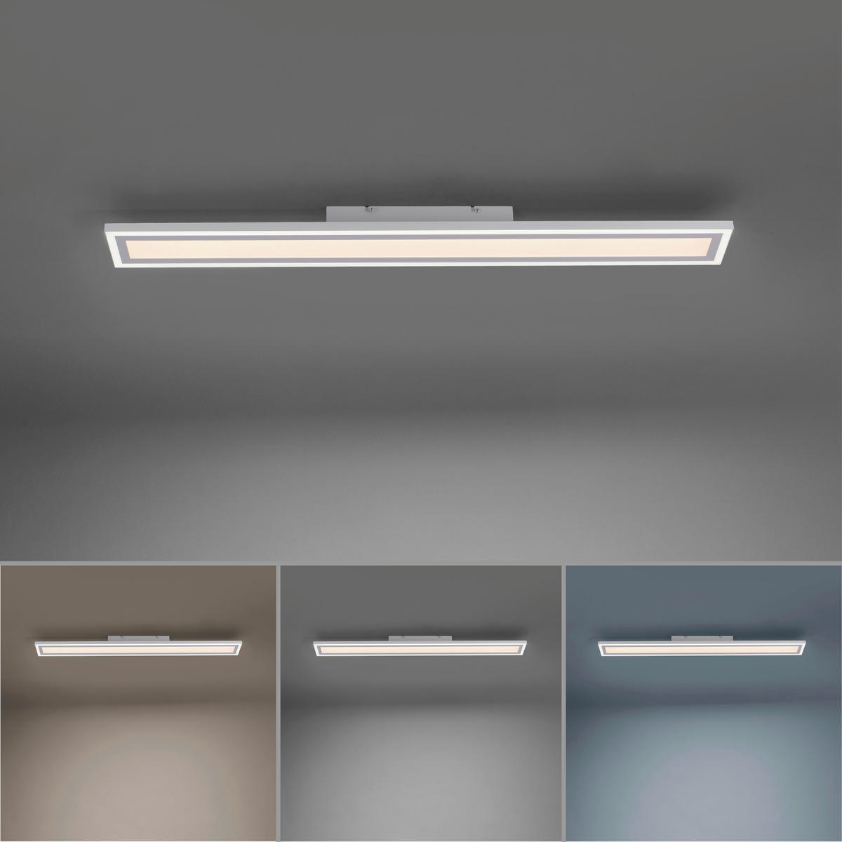 LED-DECKENLEUCHTE Edging 100/11,8/6 cm   - Weiß, Basics, Kunststoff/Metall (100/11,8/6cm)