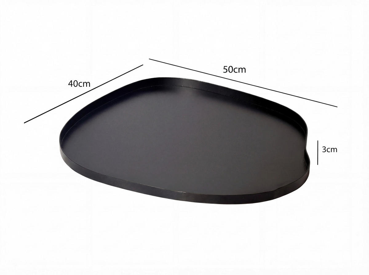 OKRASNI PLADENJ     50/40/3 cm         - črna, Design, kovina (50/40/3cm) - Livetastic