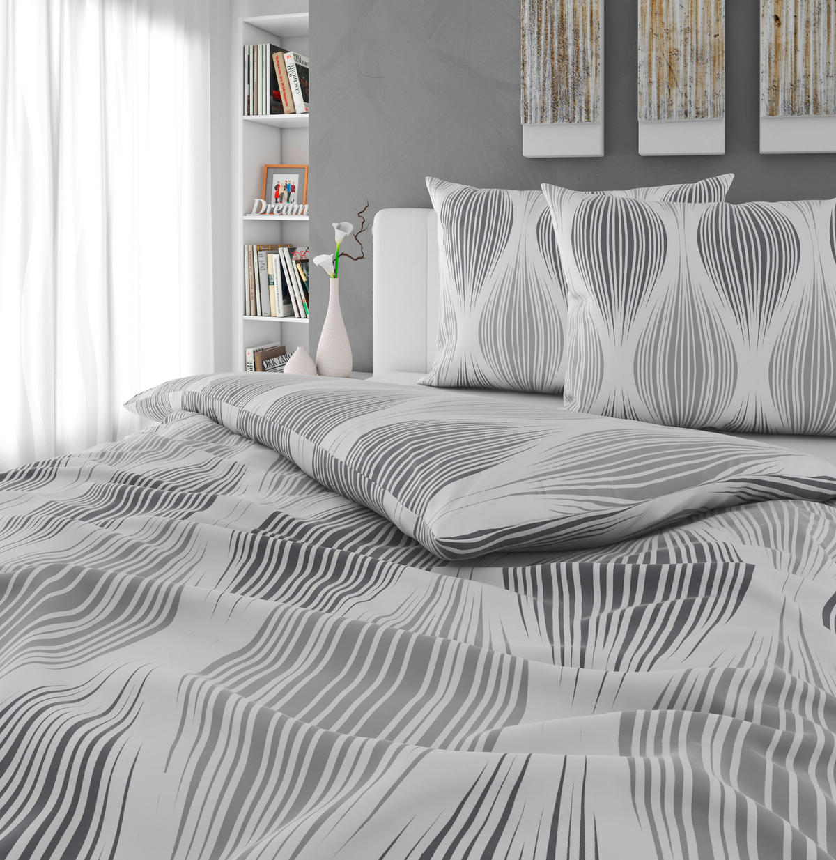 BETTWÄSCHE Satin 200/200 cm  - Grau, Textil (200/200cm) - Novel