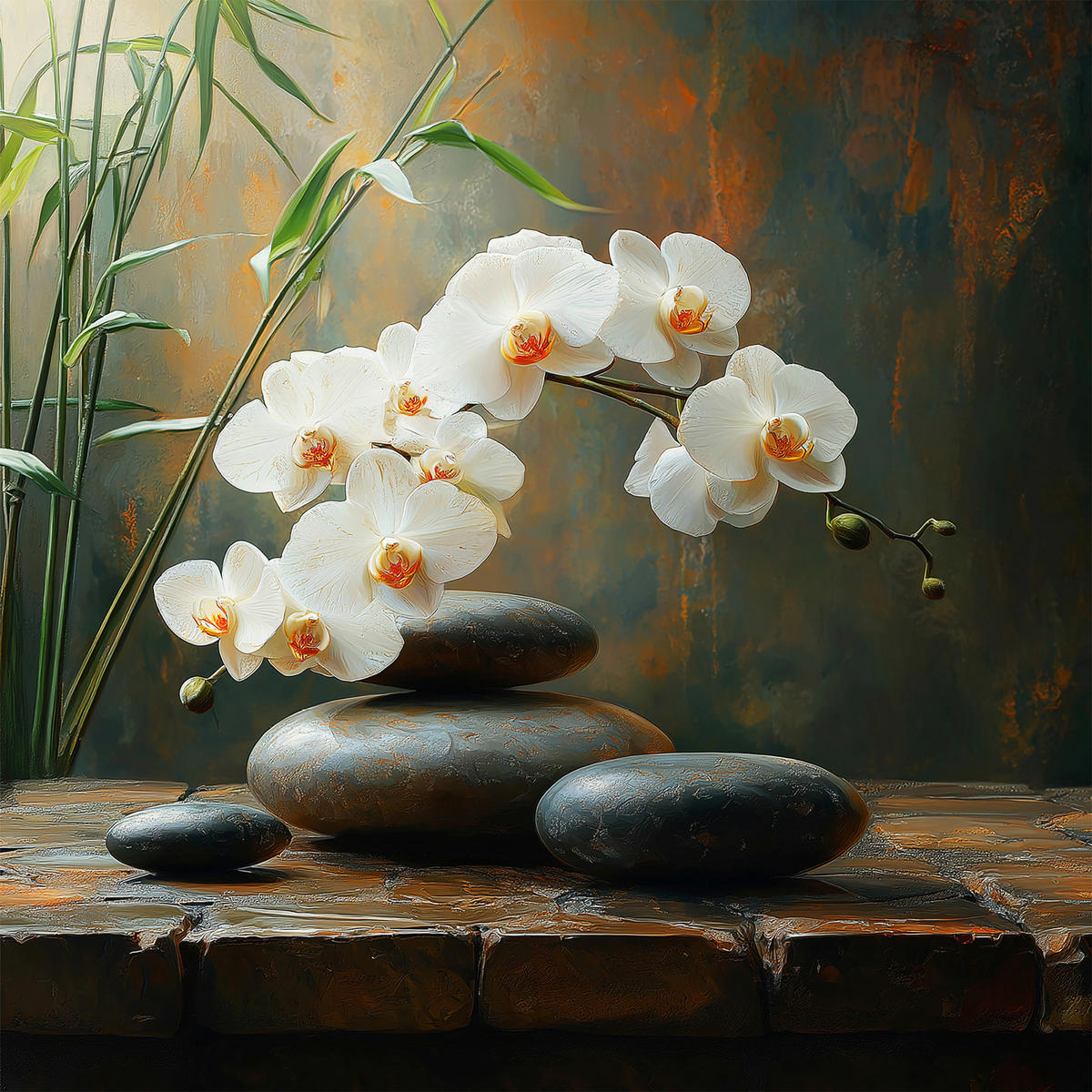 GLASBILD Zen  - Multicolor, Basics, Glas (30/90/1,40cm) - Euroart