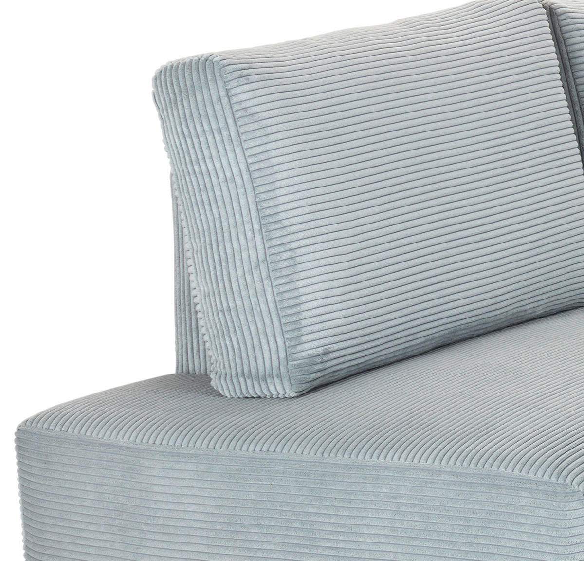 ECKSOFA Graugrün Cord  - Schwarz/Graugrün, MODERN, Textil/Metall (210/272cm) - P & B