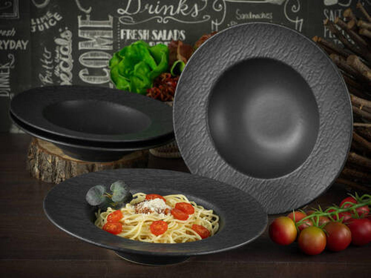 PASTATELLER Steinzeug 4-teilig  - Anthrazit, Trend, Keramik (27cm) - Creatable