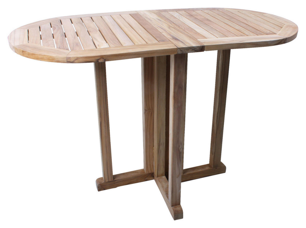 BALKONTISCH Holz Hellbraun  - Hellbraun, MODERN, Holz (120/60/75cm) - Gardenson