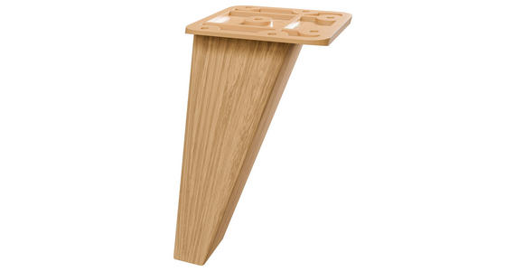 FUßSET 1,5/10/1,5 cm - Eichefarben, KONVENTIONELL, Holzwerkstoff/Metall (1,5/10/1,5cm) - Xora