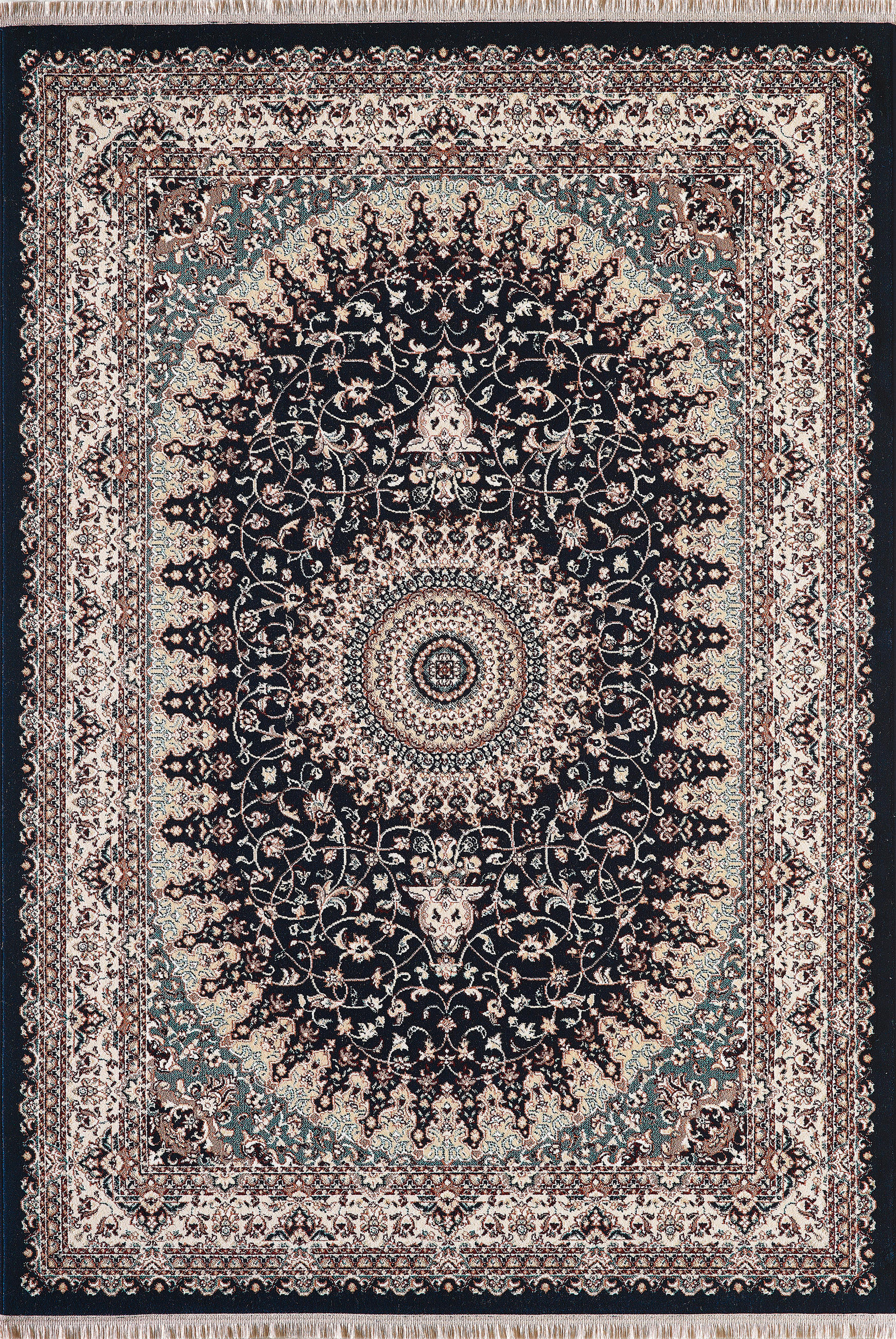 VINTAGE-TEPPICH 80/150 cm Semerkand Dunkelblau, Beige  - Beige/Dunkelblau, LIFESTYLE, Textil (80/150cm)
