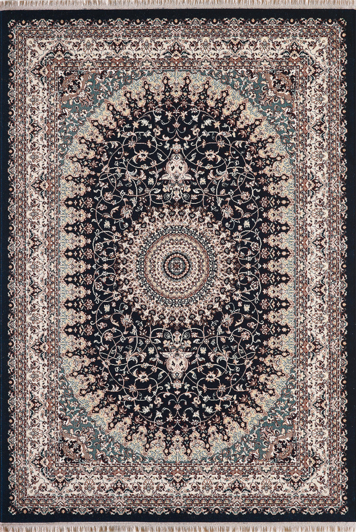 VINTAGE-TEPPICH 80/150 cm Semerkand Dunkelblau, Beige  - Beige/Dunkelblau, LIFESTYLE, Textil (80/150cm)
