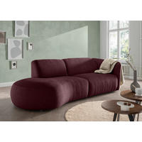 ECKSOFA in Mikrofaser Bordeaux  107/238 cm  - Bordeaux/Schwarz, MODERN, Kunststoff/Textil (107/238cm) - Livetastic
