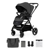 BUGGY Yoxi  - Schwarz Hochglanz/Grau, Basics, Kunststoff/Textil (59/91/106cm) - Kinderkraft