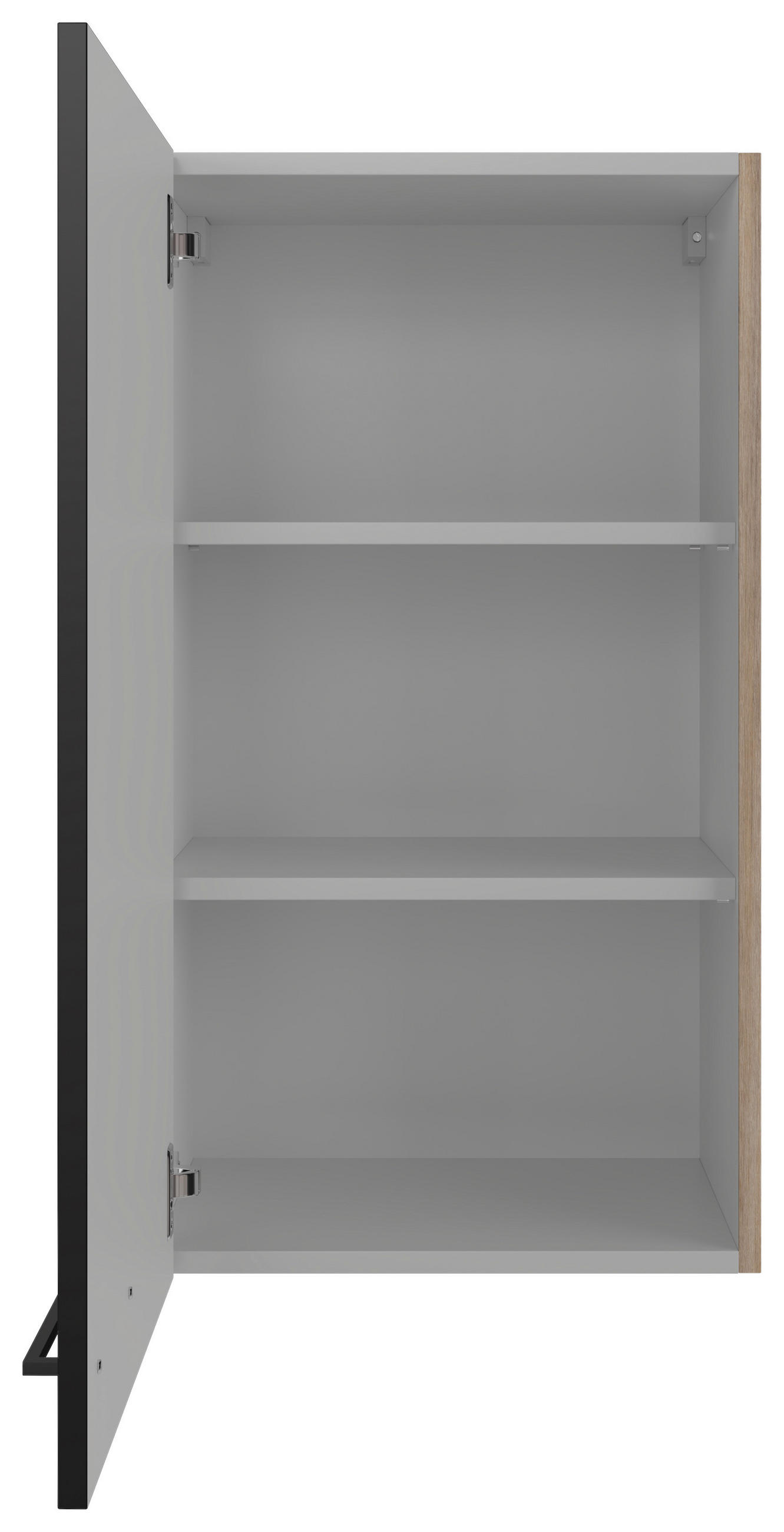 KÜCHENOBERSCHRANK 50/89/32 cm  in Schwarz, Eichefarben  - Eichefarben/Schwarz, KONVENTIONELL, Holzwerkstoff/Metall (50/89/32cm) - FlexWell