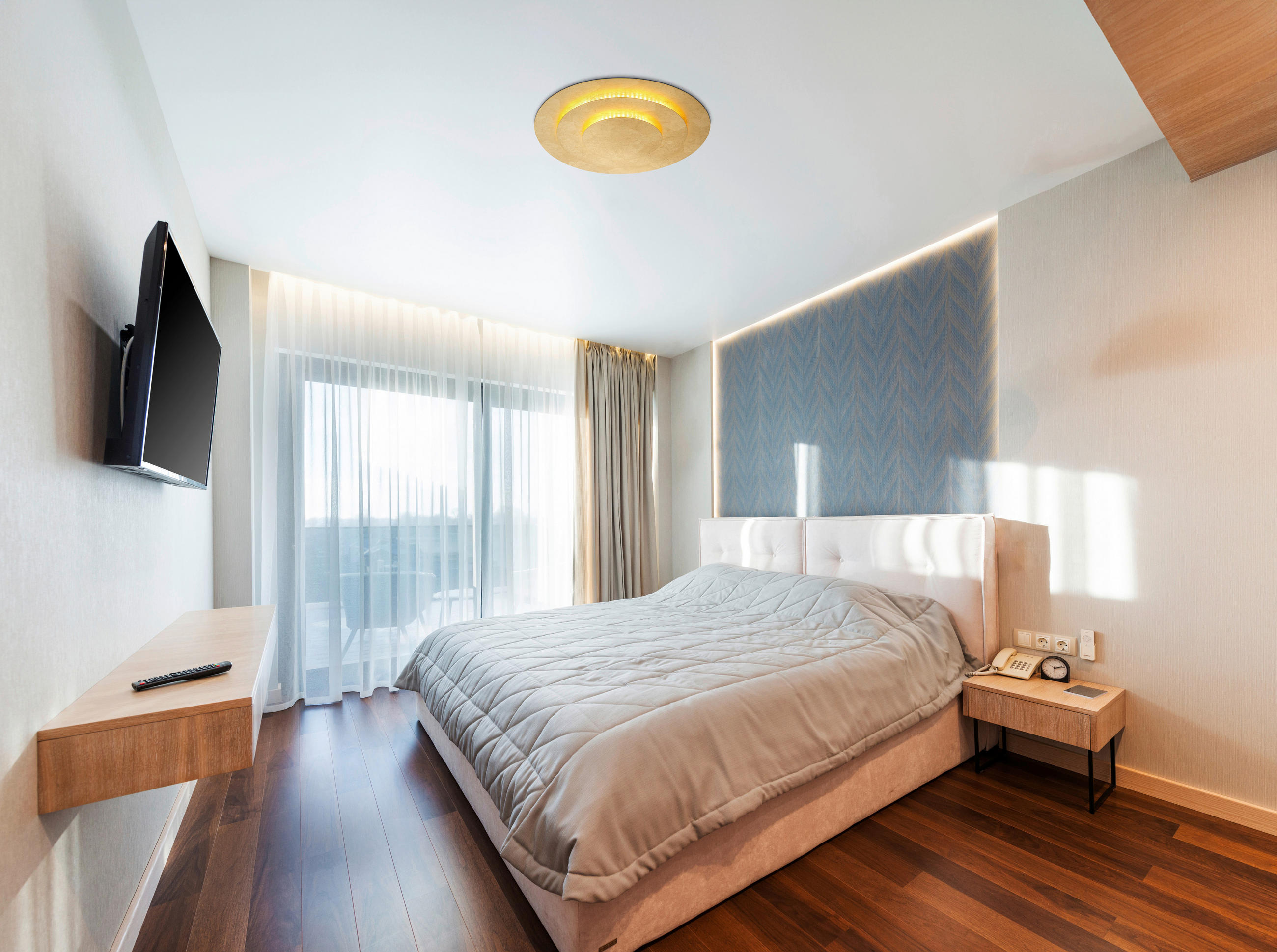 LED-DECKENLEUCHTE 24 W  35/4,7 cm    - Goldfarben, Design, Metall (35/4,7cm) - Globo