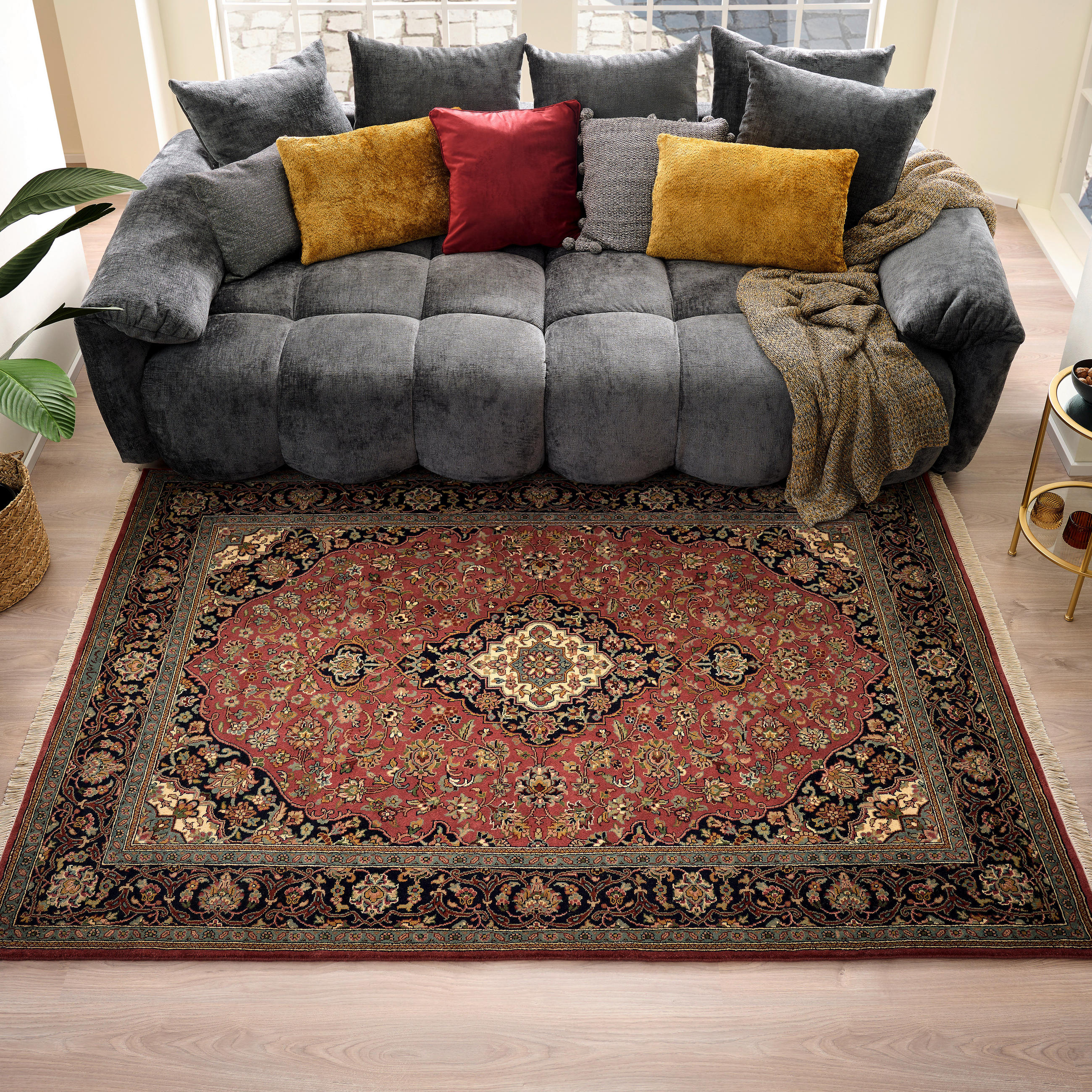 ORIENTTEPPICH 120/180 cm EDITION ALKATIF CLASSIC Blau, Beere  - Blau/Beere, LIFESTYLE, Textil (120/180cm) - Cazaris