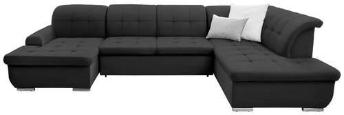 SOFFA i flatväv gråbrun  - gråbrun/silver, Design, metall/textil (145/342/208cm) - Livetastic
