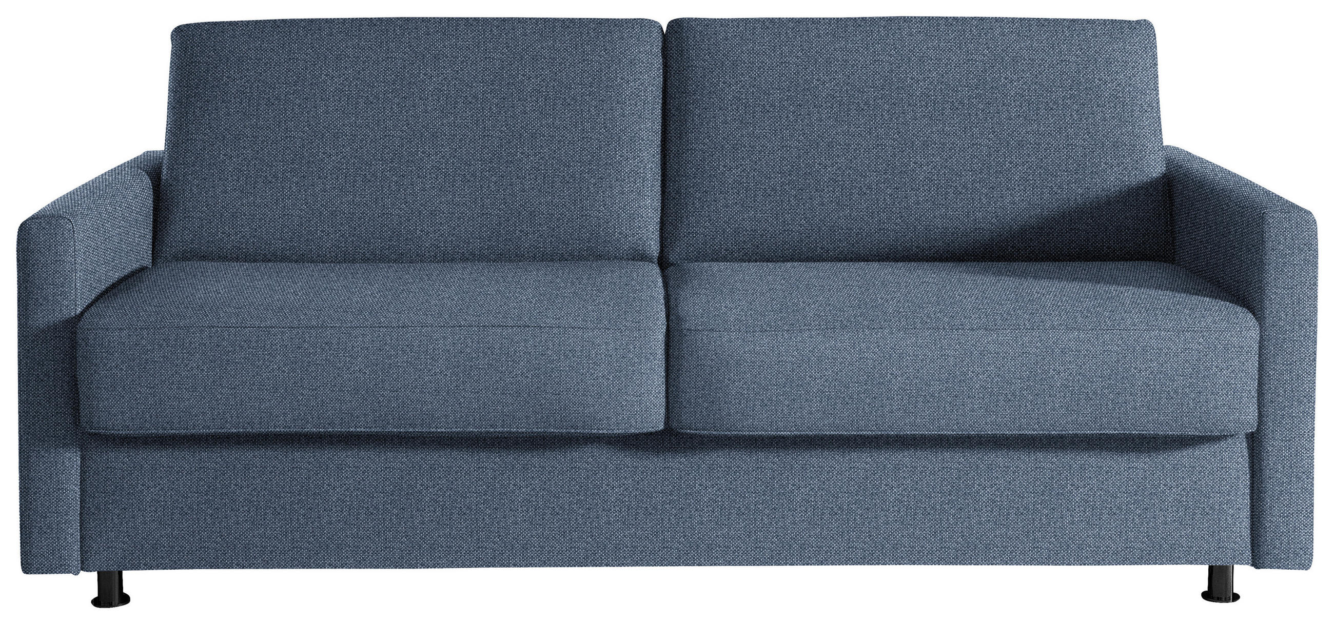 SCHLAFSOFA  in Flachgewebe Blau  - Blau/Schwarz, KONVENTIONELL, Textil/Metall (207/88/101cm) - Bali