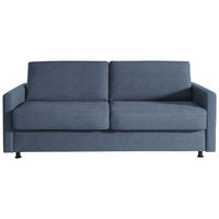 SCHLAFSOFA  in Flachgewebe Blau  - Blau/Schwarz, KONVENTIONELL, Textil/Metall (207/88/101cm) - Bali