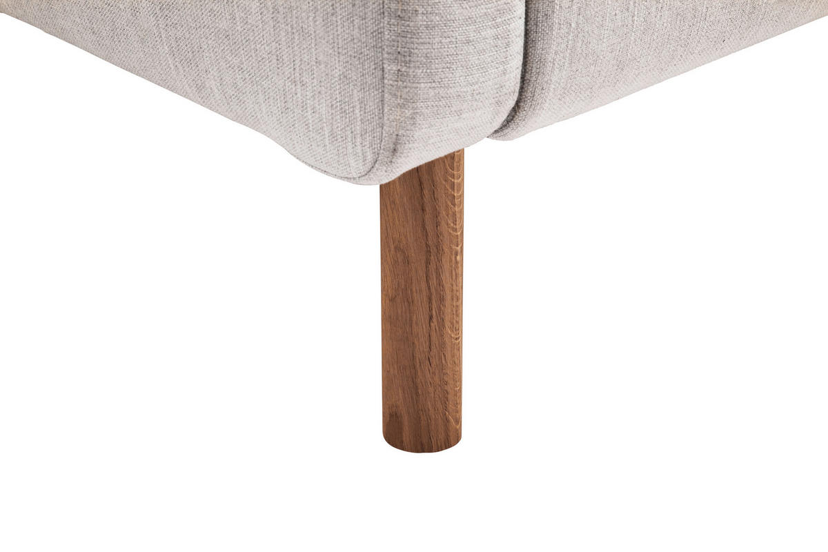 POLSTERBETT 160/200 cm  in Hellgrau  - Eichefarben/Birkefarben, Konventionell, Holz/Textil (160/200cm) - Boxxx