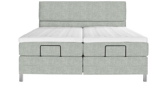 BOXSPRINGBETT 160/200 cm  in Hellgrau  - Chromfarben/Hellgrau, KONVENTIONELL, Kunststoff/Textil (160/200cm) - Voleo