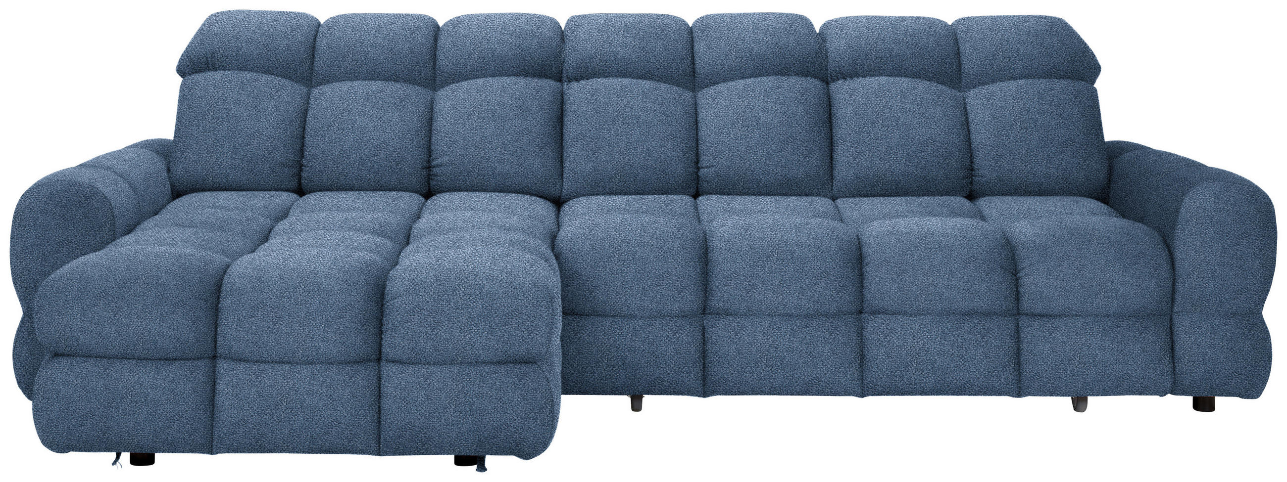 HÖRNSOFFA i velour blå  - blå/svart, Design, textil/plast (178/283cm) - Welnova