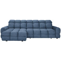 HÖRNSOFFA i velour blå  - blå/svart, Design, textil/plast (178/283cm) - Welnova
