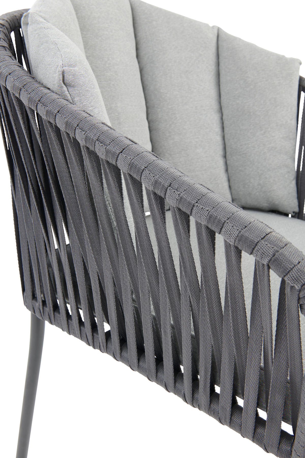 GARTENSESSEL Aluminium Grau  - Schwarz/Grau, MODERN, Kunststoff/Textil (59/77,5/61cm) - Ambia Garden